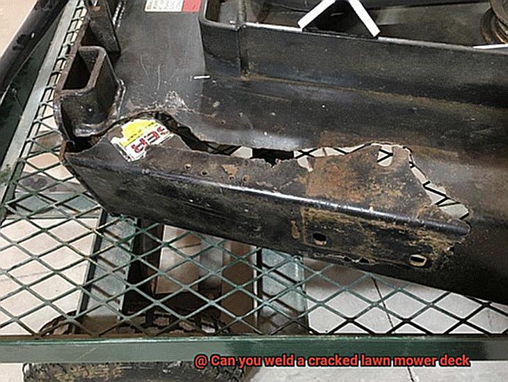 Can you weld a cracked lawn mower deck-3