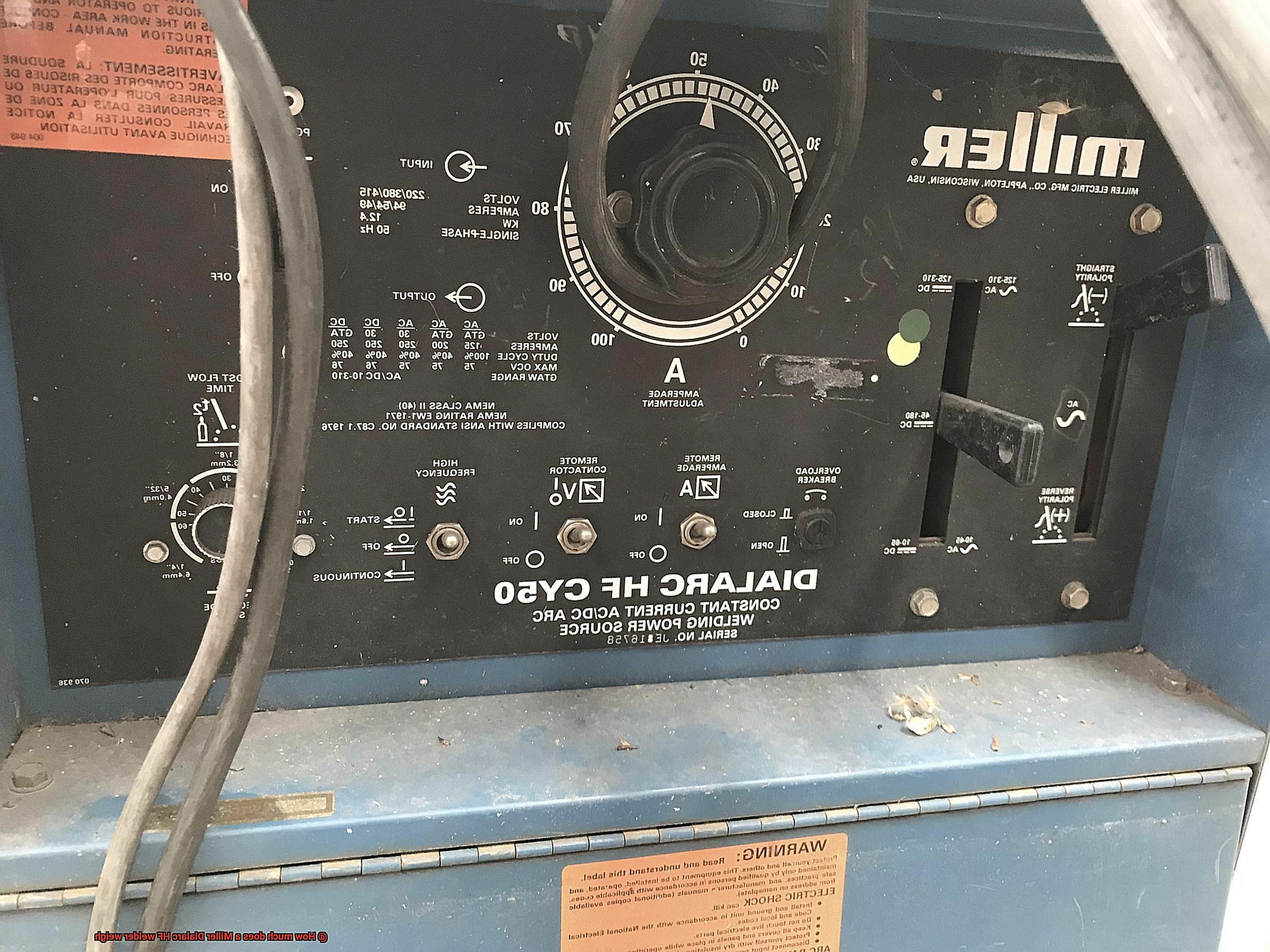 How much does a Miller Dialarc HF welder weigh-6